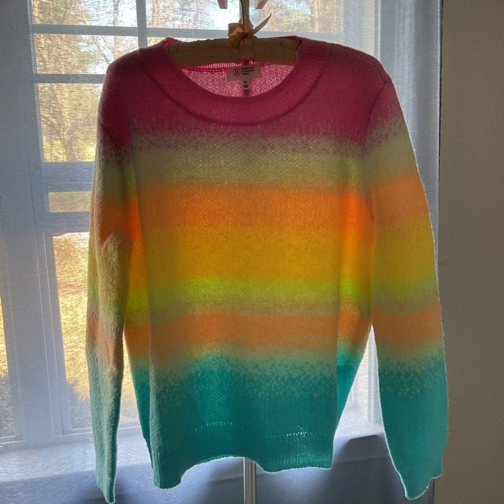 Candace Cameron Bure Multicolor Gradient Sweater - image 1